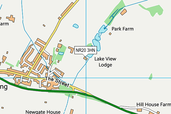 Hockering Church of England Primary Academy map (NR20 3HN) - OS VectorMap District (Ordnance Survey)