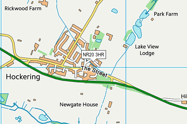 NR20 3HR map - OS VectorMap District (Ordnance Survey)