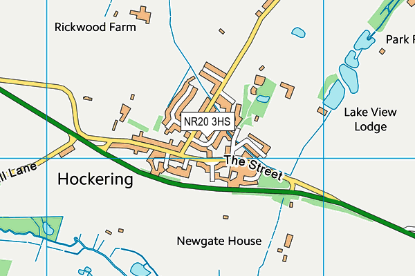 NR20 3HS map - OS VectorMap District (Ordnance Survey)