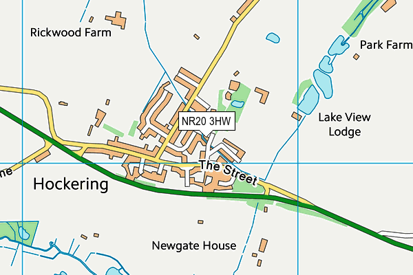 NR20 3HW map - OS VectorMap District (Ordnance Survey)