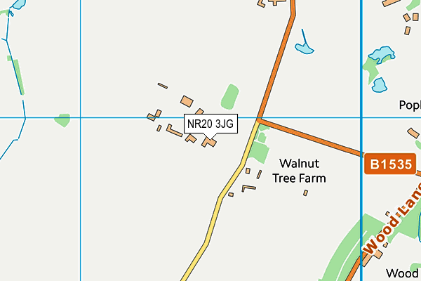 NR20 3JG map - OS VectorMap District (Ordnance Survey)
