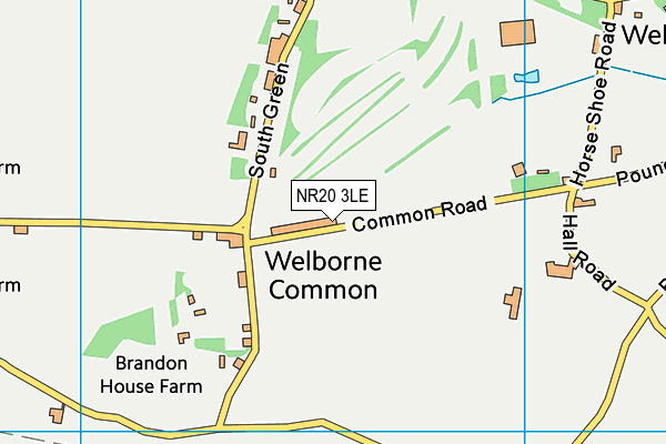 NR20 3LE map - OS VectorMap District (Ordnance Survey)