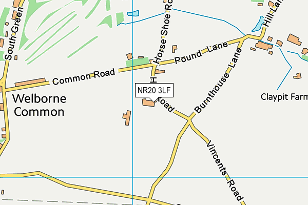 NR20 3LF map - OS VectorMap District (Ordnance Survey)