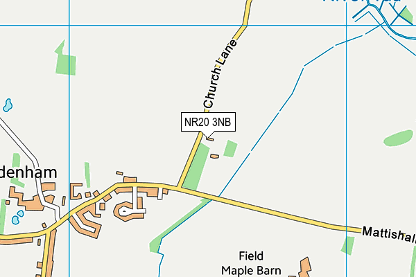 NR20 3NB map - OS VectorMap District (Ordnance Survey)