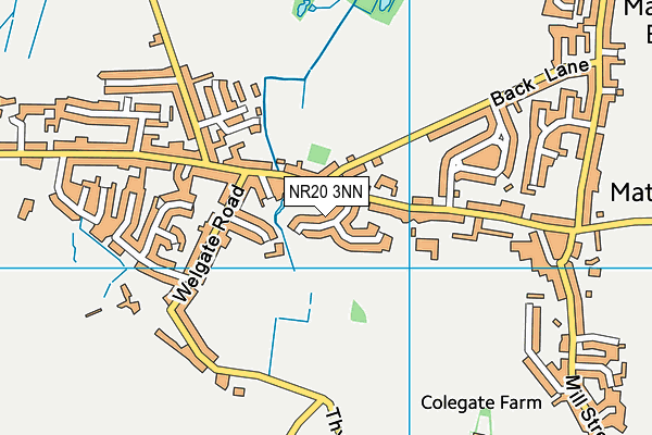 NR20 3NN map - OS VectorMap District (Ordnance Survey)