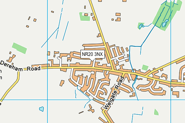 NR20 3NX map - OS VectorMap District (Ordnance Survey)