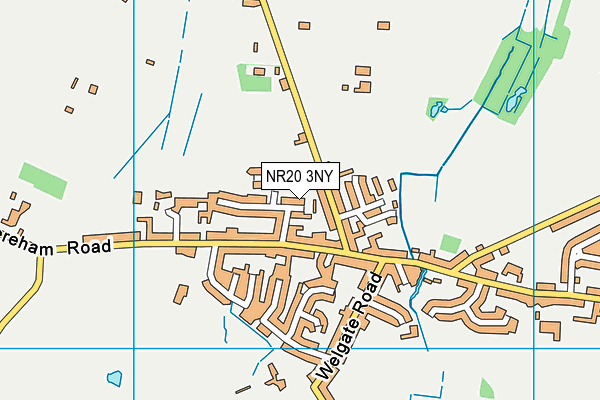 NR20 3NY map - OS VectorMap District (Ordnance Survey)