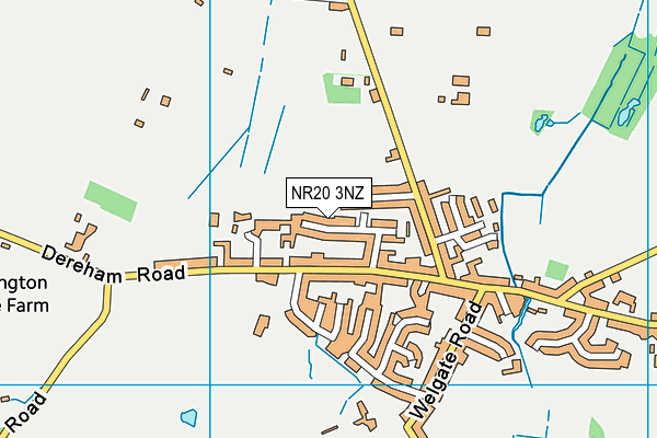 NR20 3NZ map - OS VectorMap District (Ordnance Survey)