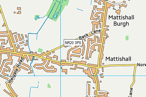 NR20 3PS map - OS VectorMap District (Ordnance Survey)