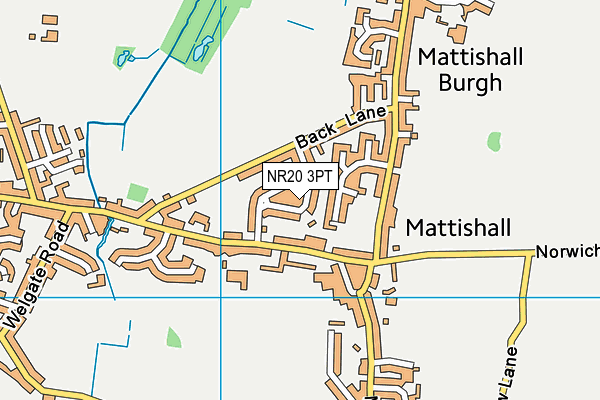 NR20 3PT map - OS VectorMap District (Ordnance Survey)