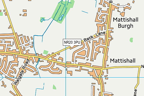 NR20 3PU map - OS VectorMap District (Ordnance Survey)