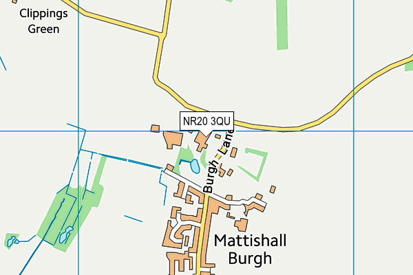 NR20 3QU map - OS VectorMap District (Ordnance Survey)