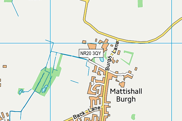 NR20 3QY map - OS VectorMap District (Ordnance Survey)