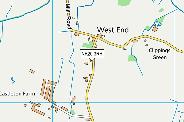 NR20 3RH map - OS VectorMap District (Ordnance Survey)