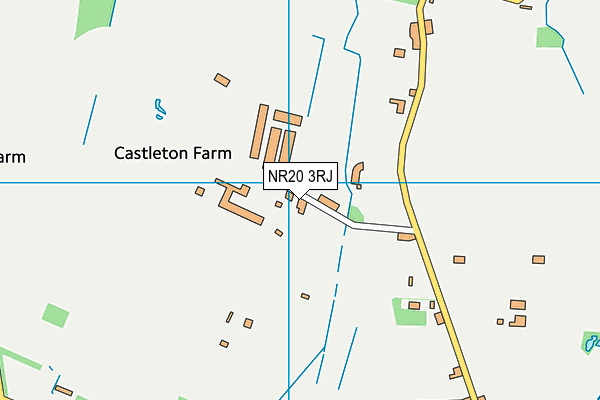 NR20 3RJ map - OS VectorMap District (Ordnance Survey)