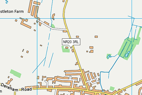 NR20 3RL map - OS VectorMap District (Ordnance Survey)