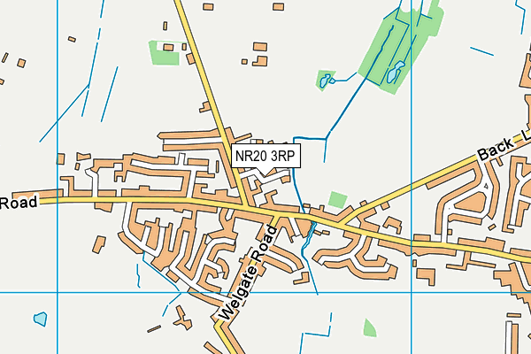 NR20 3RP map - OS VectorMap District (Ordnance Survey)