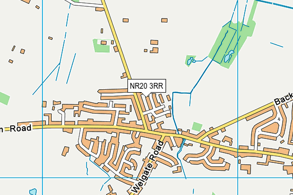 NR20 3RR map - OS VectorMap District (Ordnance Survey)