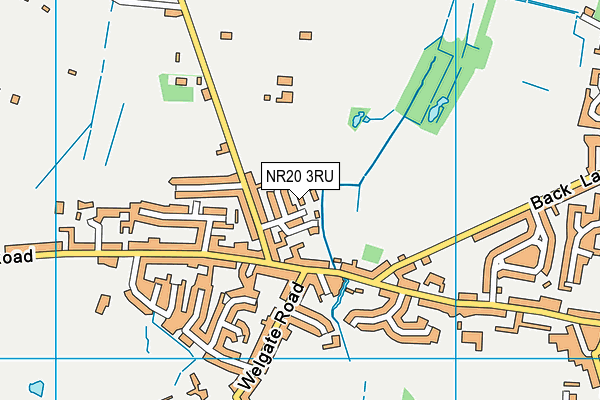 NR20 3RU map - OS VectorMap District (Ordnance Survey)