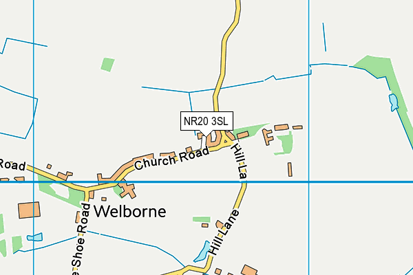 NR20 3SL map - OS VectorMap District (Ordnance Survey)