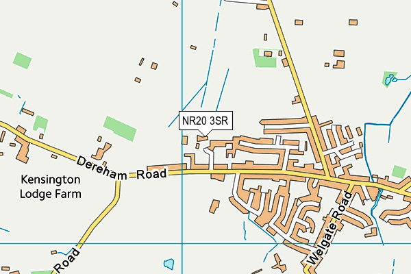 NR20 3SR map - OS VectorMap District (Ordnance Survey)