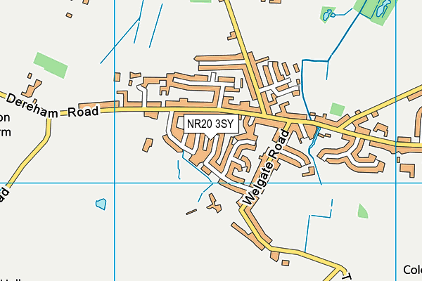 NR20 3SY map - OS VectorMap District (Ordnance Survey)