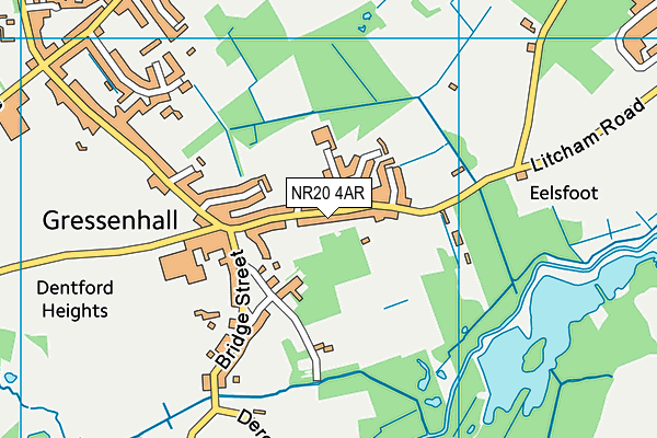 NR20 4AR map - OS VectorMap District (Ordnance Survey)