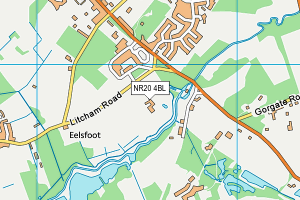 NR20 4BL map - OS VectorMap District (Ordnance Survey)
