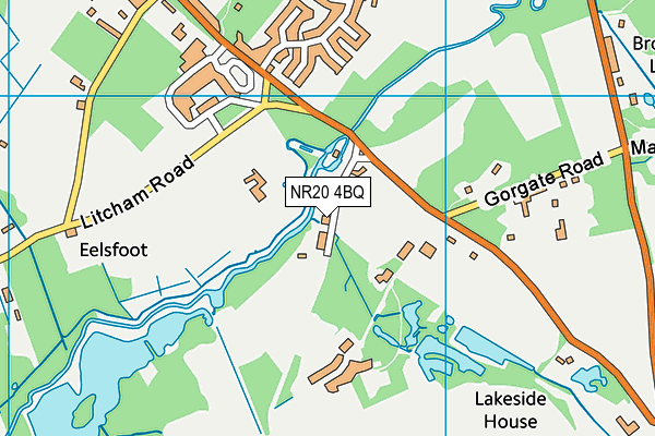 NR20 4BQ map - OS VectorMap District (Ordnance Survey)