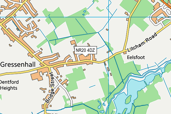 NR20 4DZ map - OS VectorMap District (Ordnance Survey)