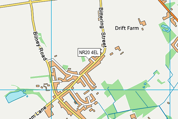 NR20 4EL map - OS VectorMap District (Ordnance Survey)