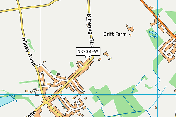 NR20 4EW map - OS VectorMap District (Ordnance Survey)