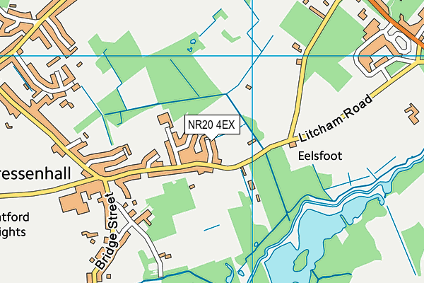 NR20 4EX map - OS VectorMap District (Ordnance Survey)
