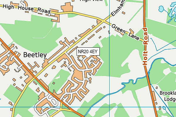 NR20 4EY map - OS VectorMap District (Ordnance Survey)