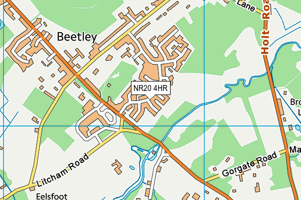 NR20 4HR map - OS VectorMap District (Ordnance Survey)