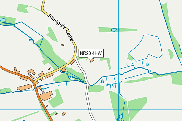 NR20 4HW map - OS VectorMap District (Ordnance Survey)