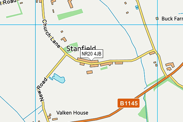 NR20 4JB map - OS VectorMap District (Ordnance Survey)