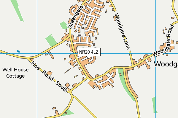 NR20 4LZ map - OS VectorMap District (Ordnance Survey)
