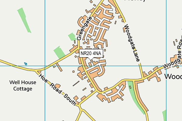 NR20 4NA map - OS VectorMap District (Ordnance Survey)