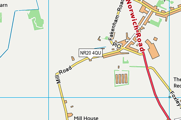 NR20 4QU map - OS VectorMap District (Ordnance Survey)