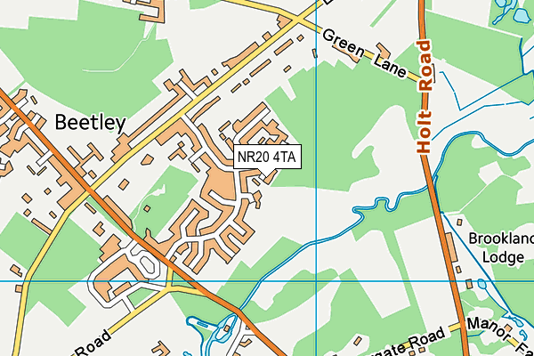 NR20 4TA map - OS VectorMap District (Ordnance Survey)