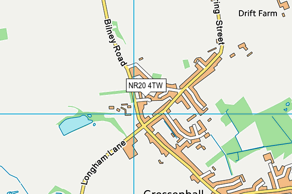 NR20 4TW map - OS VectorMap District (Ordnance Survey)