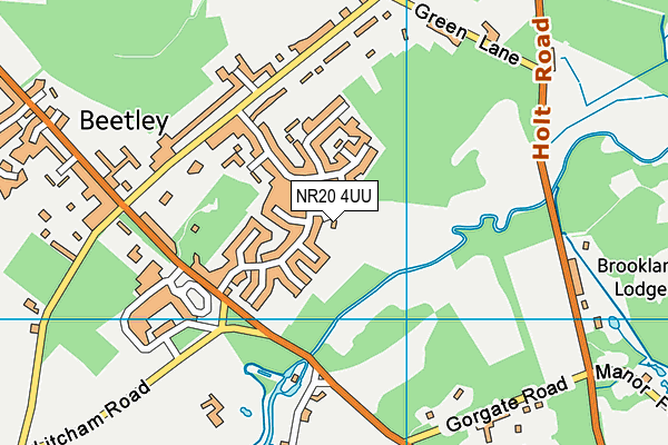 NR20 4UU map - OS VectorMap District (Ordnance Survey)