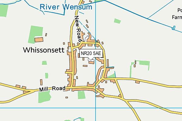 NR20 5AE map - OS VectorMap District (Ordnance Survey)