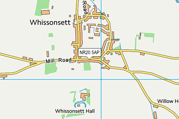 NR20 5AP map - OS VectorMap District (Ordnance Survey)