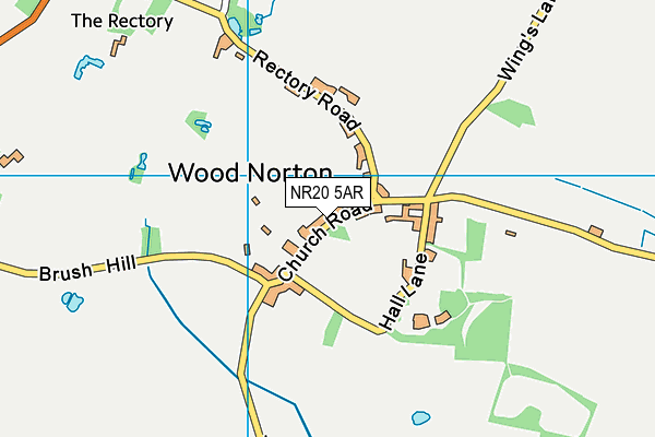 NR20 5AR map - OS VectorMap District (Ordnance Survey)