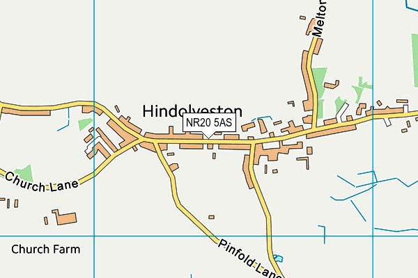 NR20 5AS map - OS VectorMap District (Ordnance Survey)