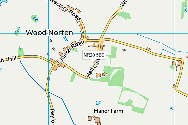 NR20 5BE map - OS VectorMap District (Ordnance Survey)