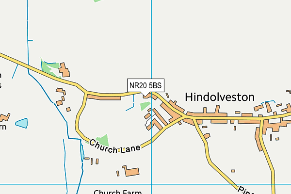 NR20 5BS map - OS VectorMap District (Ordnance Survey)