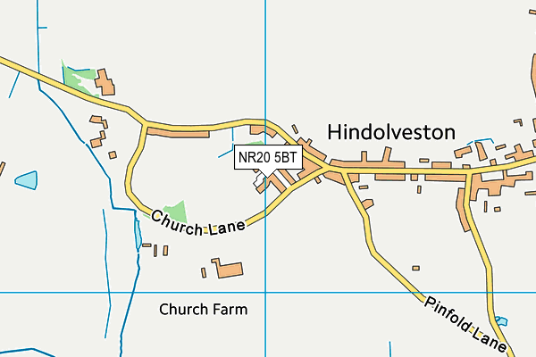 NR20 5BT map - OS VectorMap District (Ordnance Survey)